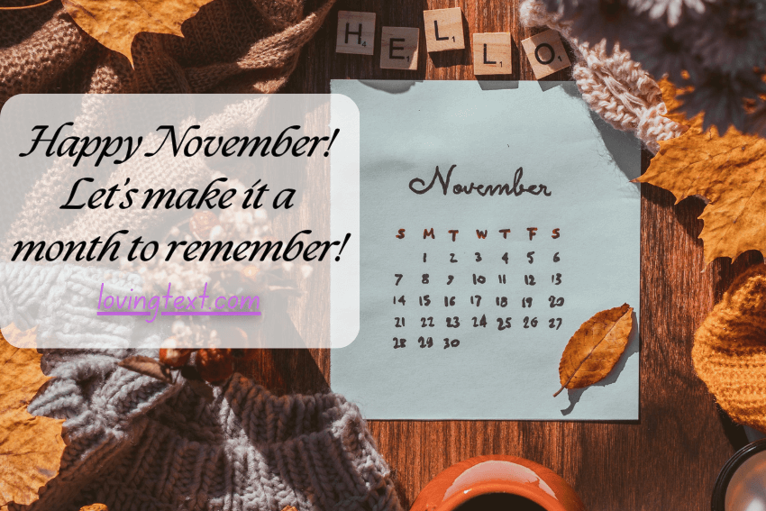 Happy New Month November Messages For Siblings