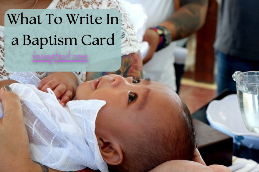 What To Write In a Baptism Card